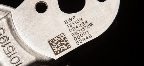 Datamatrix marking on metal