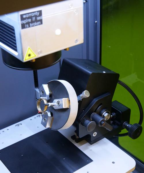 Jewelry laser engraving machine - Rotary device for ring